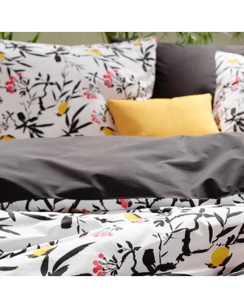 Parure housse de couette Aiko noire