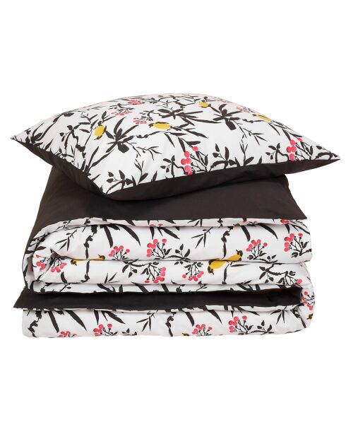 Parure housse de couette Aiko noire
