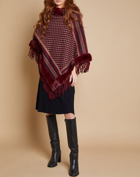 Poncho Maxine rouge