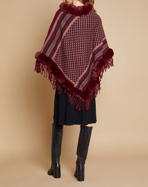 Poncho Maxine rouge