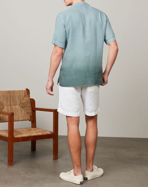 Chemise regular 100% Lin Palm Tie & Dye oyster/cactus
