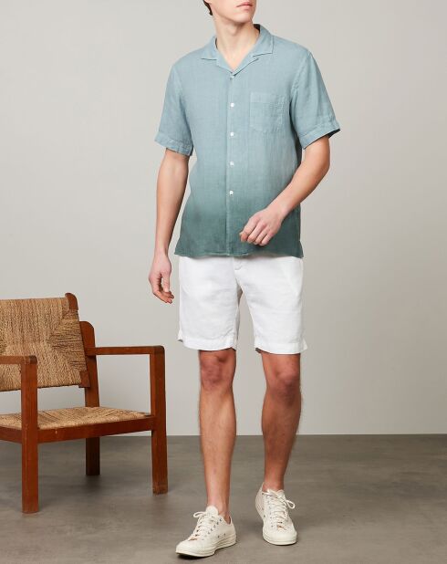 Chemise regular 100% Lin Palm Tie & Dye oyster/cactus