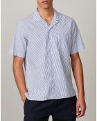 Chemise regular Palm bleue
