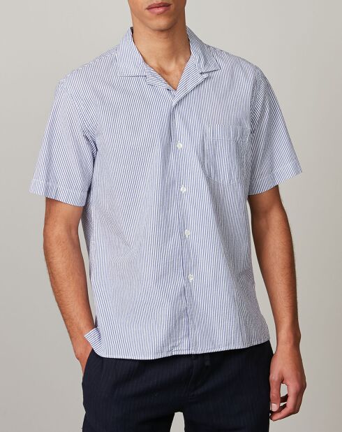 Camisa regular azul palmera