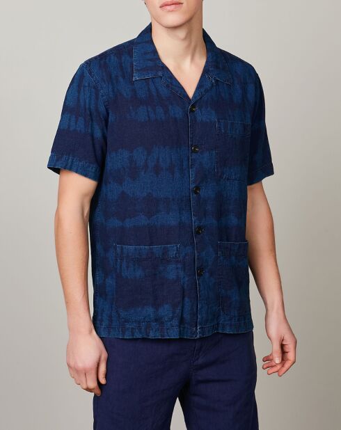 Chemise regular en Lin & Coton Phil indigo