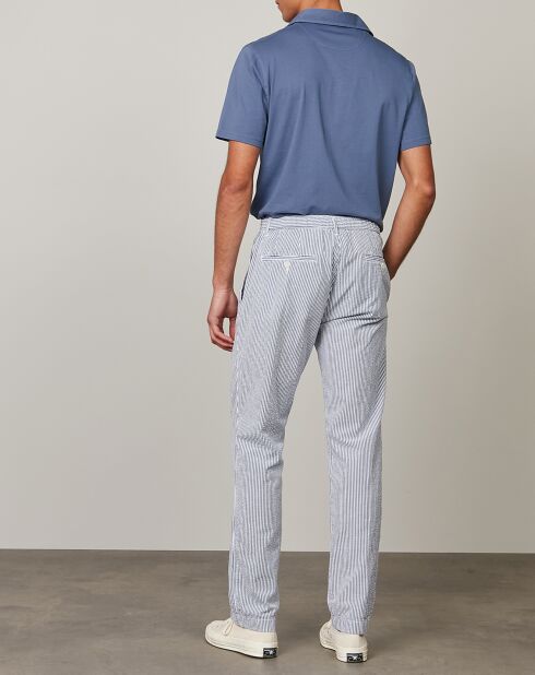 Pantalon Tanker bleu/blanc