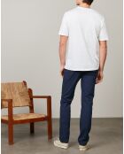 T-Shirt Pocket Crew White Plains blanc