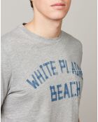 T-Shirt Pocket Crew White Plains gris