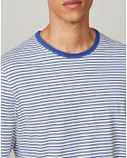 T-Shirt Crew Stripe craie/royal