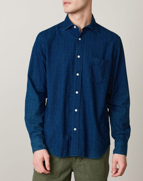 Chemise regular Paul indigo