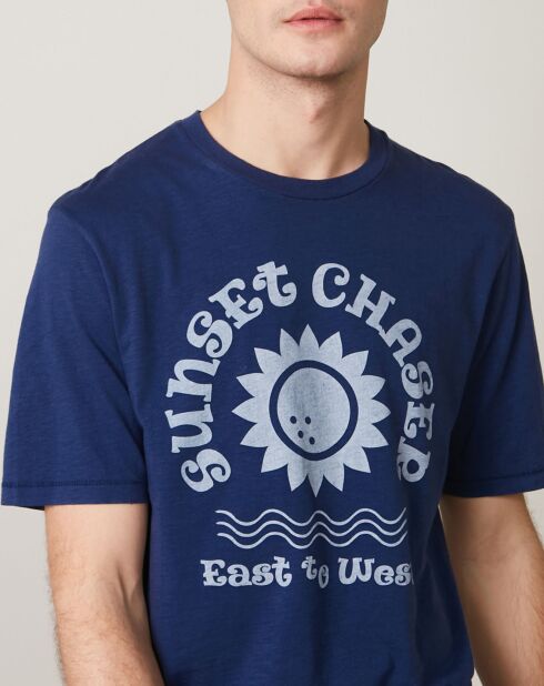 T-Shirt Sunset bleu worker