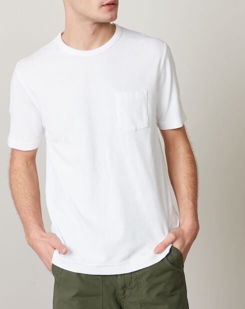 T-Shirt en éponge Pocket Crew blanc