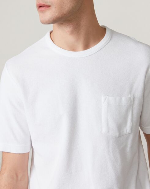 T-Shirt en éponge Pocket Crew blanc