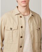 Veste en Coton & Lin Jeep khaki