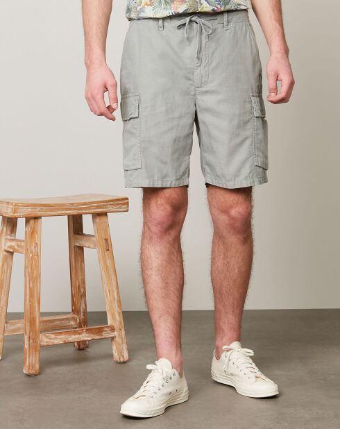 Short en Coton & Lin Tyler vert sage