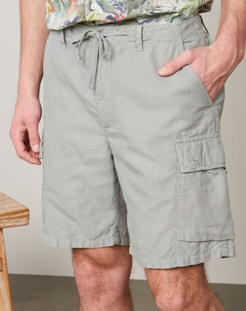 Short en Coton & Lin Tyler vert sage