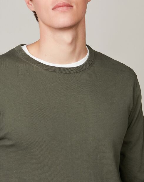 Light Crew olivfarbener Pullover