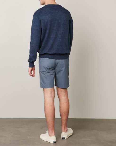 Maglione Blue Crew in lino e cotone