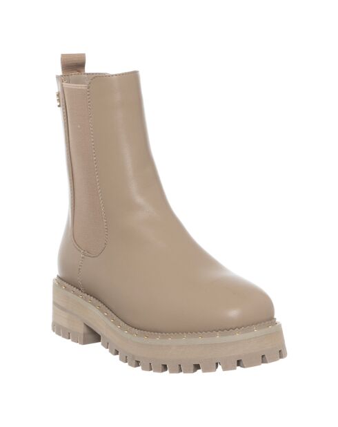 Chelsea Boots Gabriella taupe - Talon 4 cm