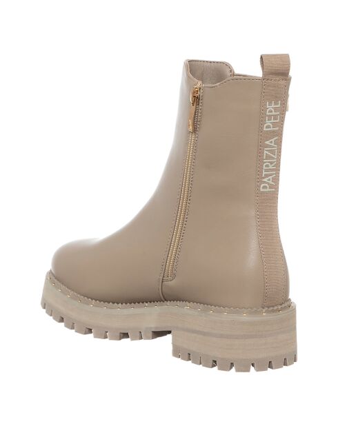 Chelsea Boots Gabriella taupe - Talon 4 cm