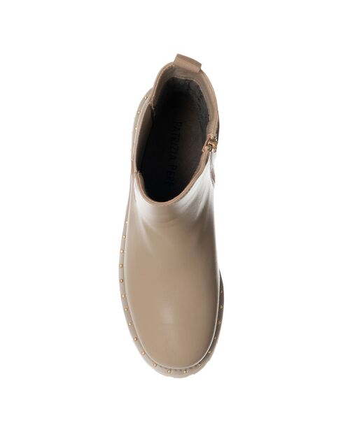 Chelsea Boots Gabriella taupe - Talon 4 cm
