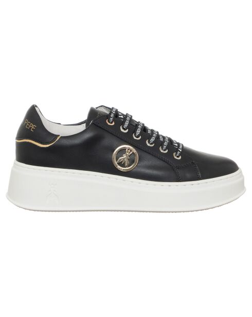 Sneakers Plateforme en Cuir Tess noires