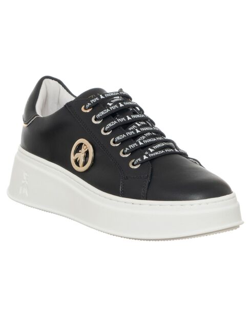 Sneakers Plateforme en Cuir Tess noires