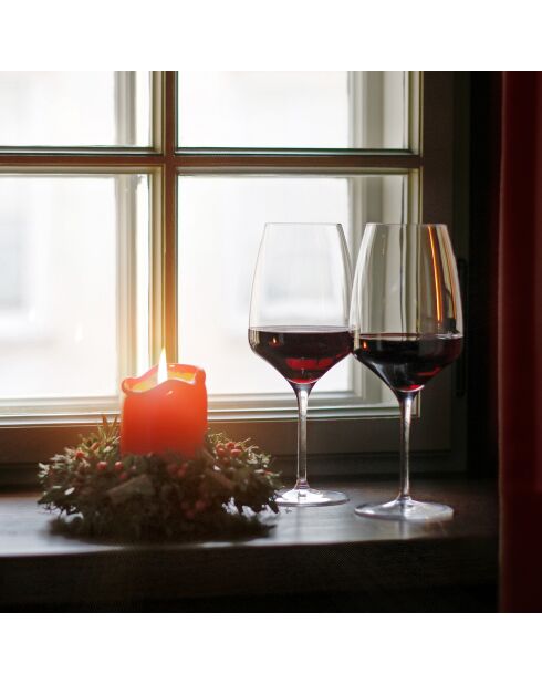 6 Verres à vin rouge Expérience transparents  - 69.5cl