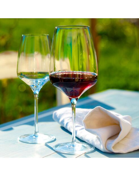 6 Verres à vin rouge Expérience transparents  - 45cl