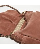 Sac besace en Cuir Bach rose - 23x16x7 cm