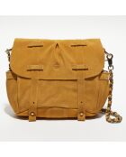 Sac besace en Cuir Bach jaune - 23x16x7 cm