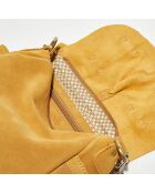 Sac besace en Cuir Bach jaune - 23x16x7 cm