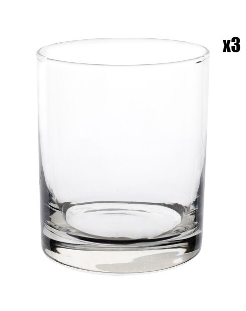 3 Gobelets Globe transparents  - 33cl