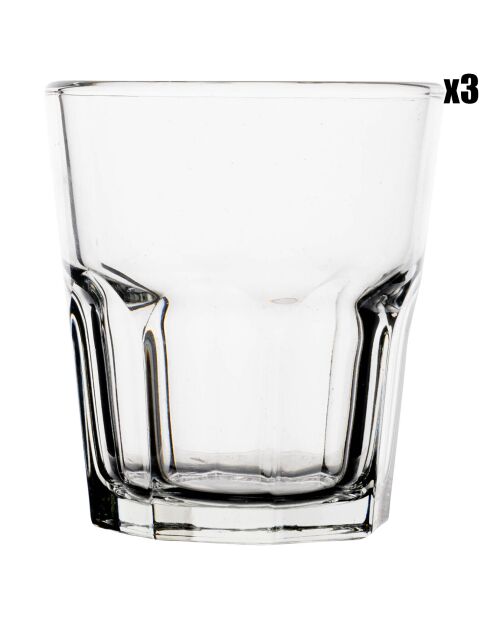 3 Gobelets Icon transparents  - 37cl