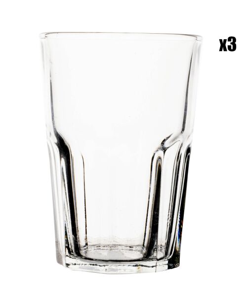 3 Gobelets Icon transparents  - 37cl