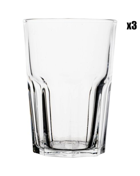 3 Gobelets Icon transparents  - 42cl