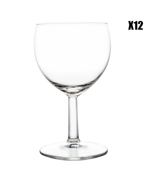 12 Verres à vin Ballon transparents  - 25cl