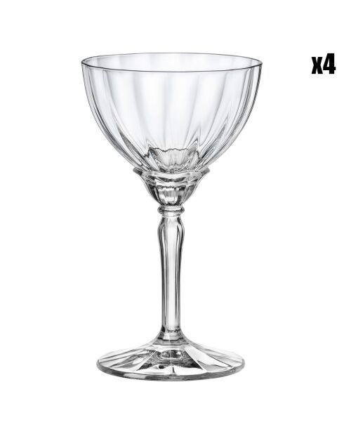 4 Coupes à Champagne Florian  transparentes  - 24cl