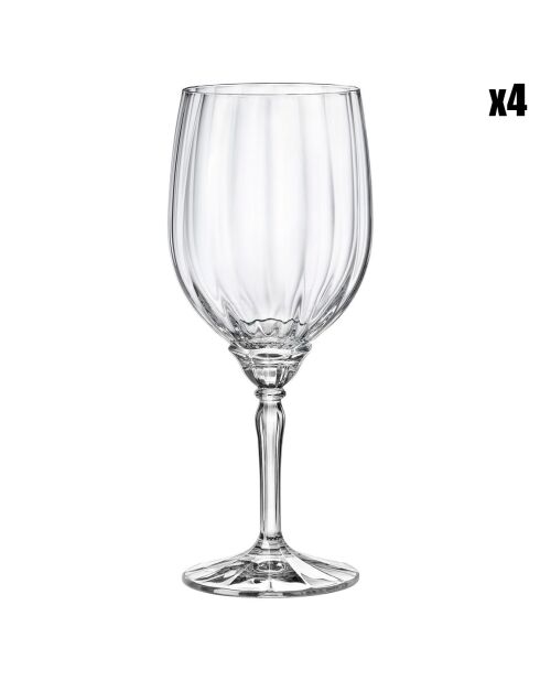 4 bicchieri da vino rosso Florian trasparenti - 53cl