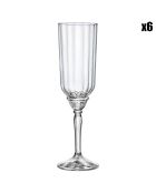 6 Flutes à champagne Kir Royal Florian  transparentes  - 21cl