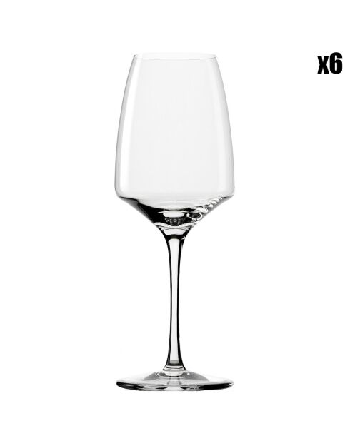 6 Verres à vin blanc Expérience transparents  - 28.5cl