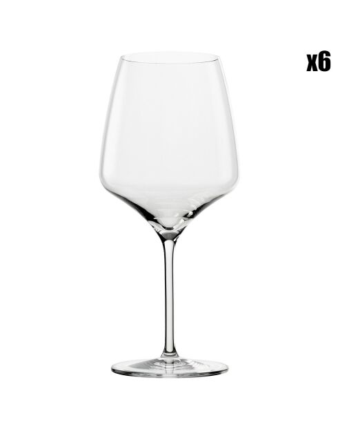 6 Verres à vin rouge Expérience transparents  - 69.5cl