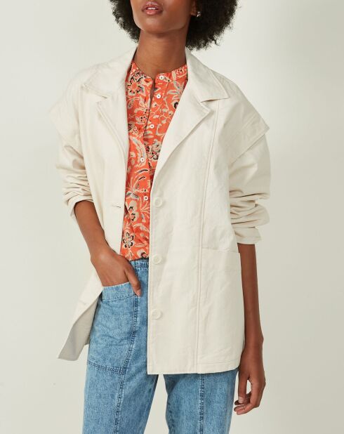 Giacca bianca grezza Volta