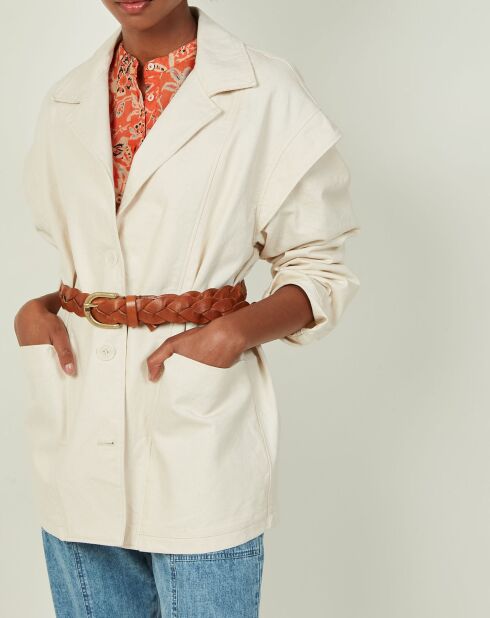 Giacca bianca grezza Volta