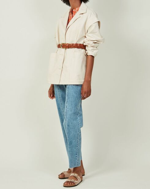 Giacca bianca grezza Volta