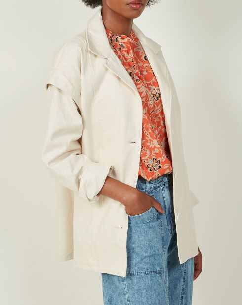 Giacca bianca grezza Volta