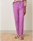 Pantalon 100% Lin Philemon violet