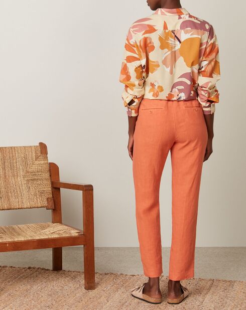Pirouette sunrise broek van 100% linnen