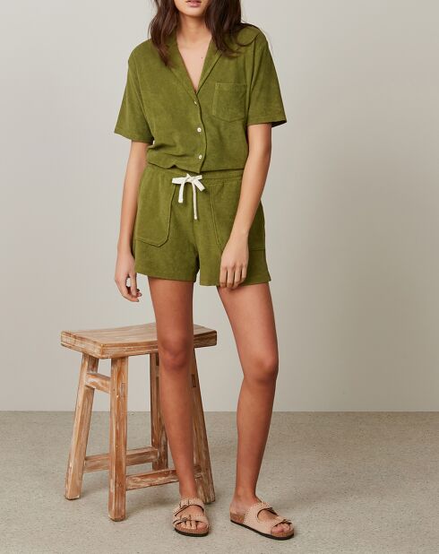 Camisa Toson de esponja matcha