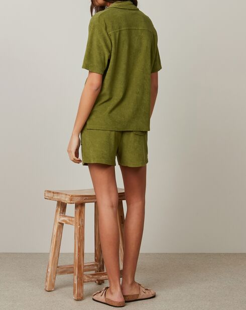 Camisa Toson de esponja matcha